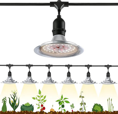 Espird Outdoor Grow Light, Greenhouse String Grow Light, Waterproof Plant Growing Lamps, UL Certified LED Grow Lights for Greenhouse Garden, 21.3FT Full Spectrum Grow Light for Veg Seedling Flower