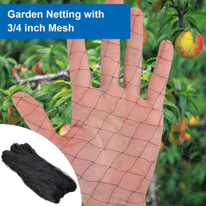 Bird Netting 50’x50’ Poultry Netting with 3/4” Square Mesh Net for Chicken Coop Garden Protection, Heavy Duty Nylon Garden Netting for Fruit Tree Against Aviary, Deer, Squirrel