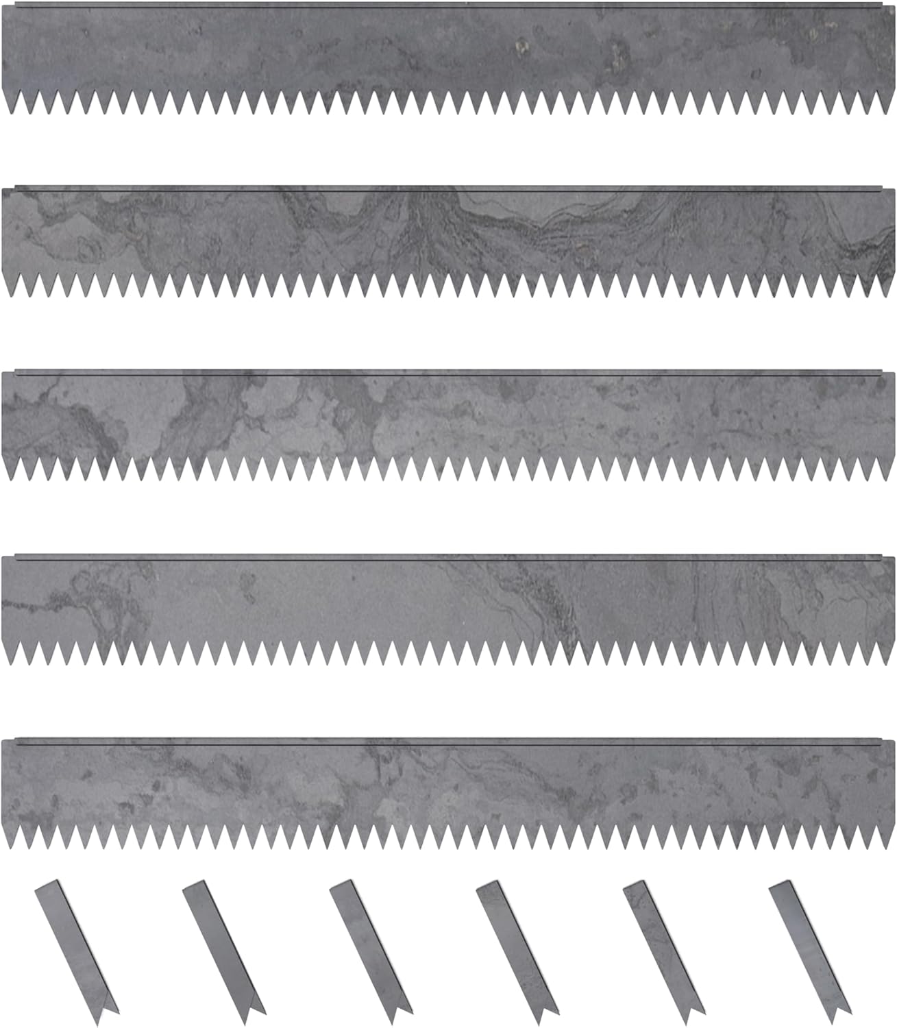 Edge Right - Hammer-in Landscape Edging - 48-inch Strips - 6-inch Depth 1/4-inch Rounded top COR-Ten Steel (5 Pack)