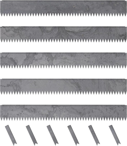Edge Right - Hammer-in Landscape Edging - 48-inch Strips - 6-inch Depth 1/4-inch Rounded top COR-Ten Steel (5 Pack)