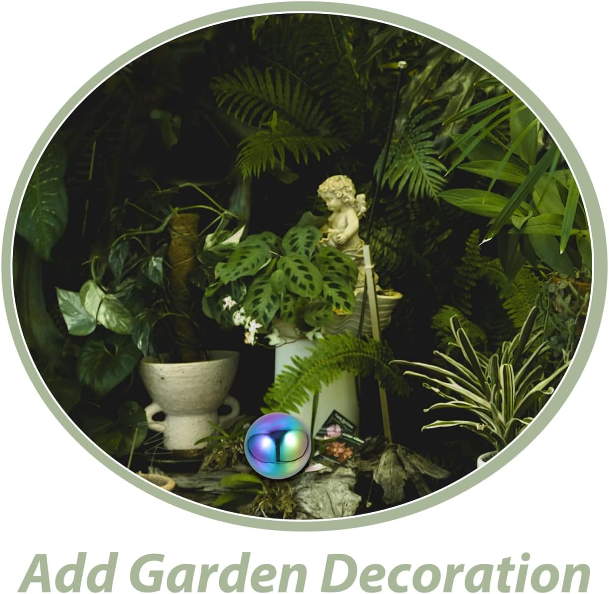 Stainless Steel Ball Stainless Steel Gazing Ball Globe Mirror Multi Color Mirror Reflective Garden Sphere for Outdoor Decor 15Cm