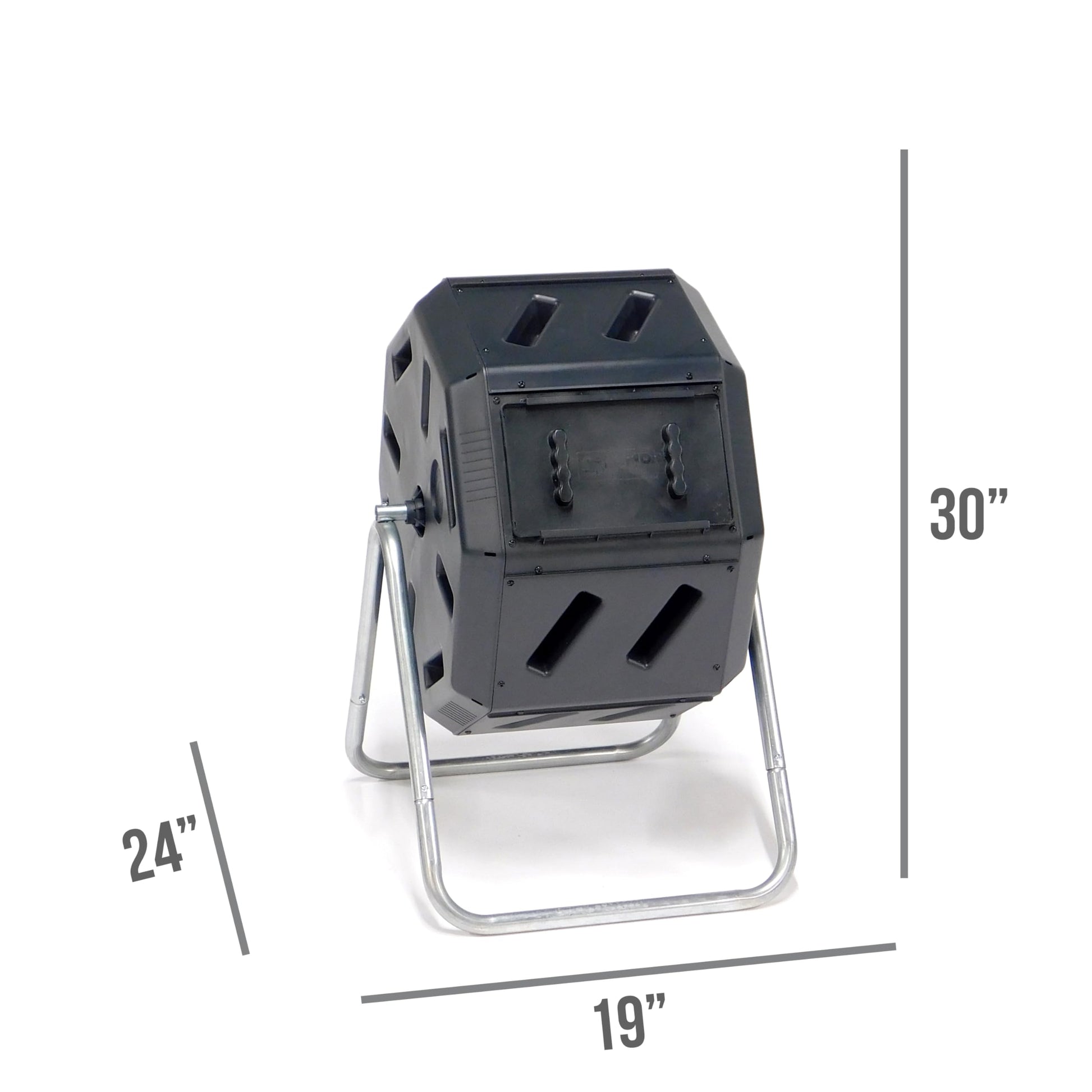 FCMP Outdoor IM2000 Tumbling Composter Canadian-Made, 100% Recycled Resin - Outdoor Rotating