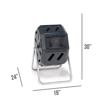 FCMP Outdoor IM2000 Tumbling Composter Canadian-Made, 100% Recycled Resin - Outdoor Rotating