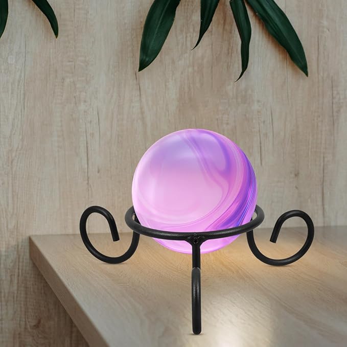Kichvoe Metal Gazing Ball Stand Garden Crystal Ball Stand Outdoor Gazing Ball Holder Small Vase Stand Pendulum Sphere Display Stand Globe Gem Base Iron Stand Decorations Home Decor