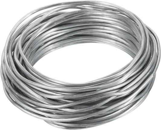 PATIKIL 2.5mm Bonsai Training Wire, Floral Wire Stems Anodized Aluminum Tree Wire 32.8 Feet Total for Gardening Branch Fixing, Silver Tone