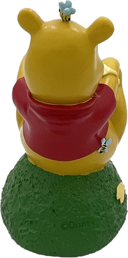 Disney Winnie The Pooh Rolling Honey Pot Everyday Outdoor Garden Statue, 7 inches Tall, Officially Licensed Disney Product
