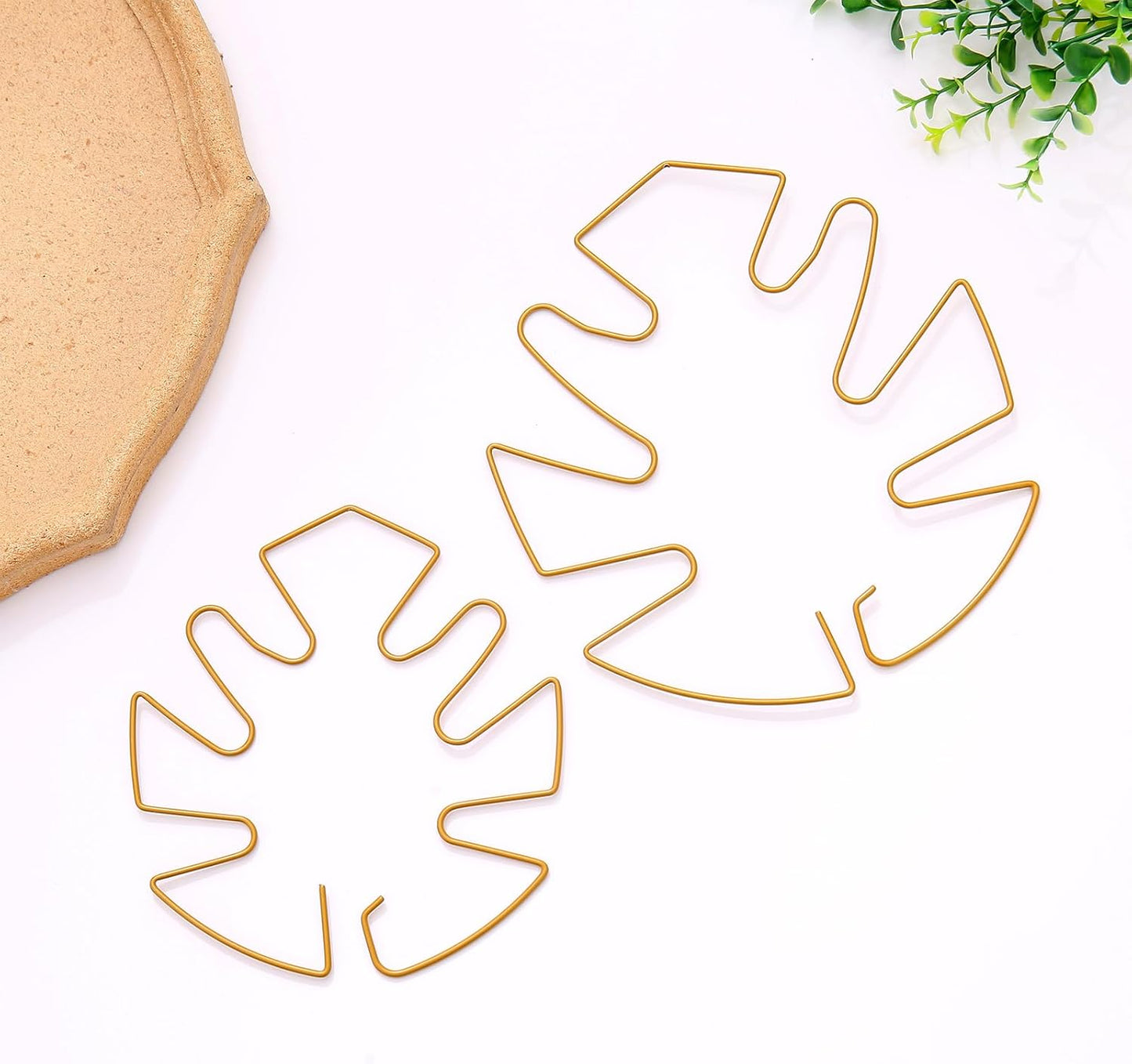 Spiritlele 5 Pcs Yellow Plant Stem Support Holder Set Monstera Plant Support Clamp Growth Accessories for Indoor Plants Big