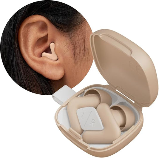 Alpine Silence Earplugs for Sleep, Focus & Travel - V-Shape Snug Fit & Soft Oval Tips – 4 Sizes