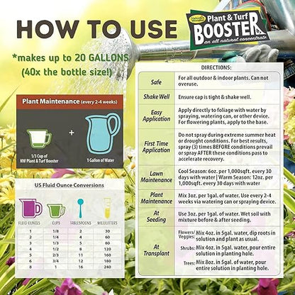 Nature's Wonder Organic Soil Conditioner & Root Booster for Plants - Concentrated Liquid Biostimulant with Fulvic Humic Acid for Plants, Potting Soil, Flowers & Lawns - 60oz