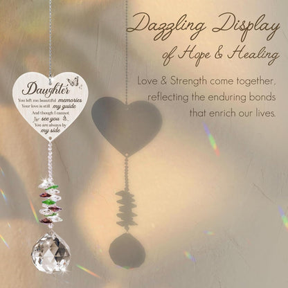 Memorial Gifts for Loss of Daughter,Bereavement Suncatcher Crystal Rainbow Maker,Elegant Keepsake for Deceased Daughter,Durable Sympathy Gift