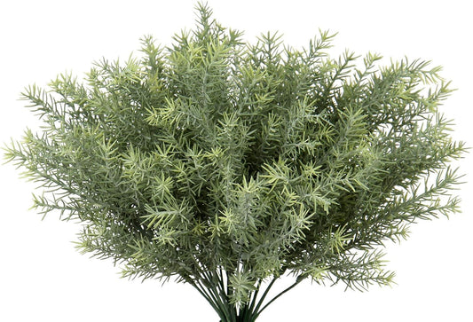Artificial Rosemary Stems Fake Greenery Plants Faux Bushes Shrubs in Frosted Green for Decor Home