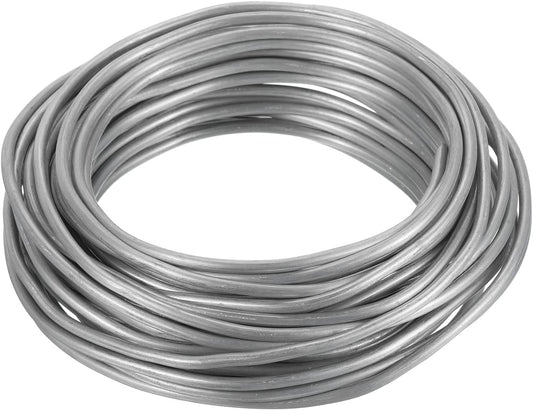 PATIKIL 3.0mm Bonsai Training Wire, Floral Wire Stems Anodized Aluminum Tree Wire 32.8 Feet Total for Gardening Branch Fixing, Silver Tone