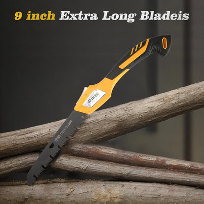 Folding Camping Saw Pruning Hand Saw, Portable Survival Saw Backpacking Tree Limb Cutter Garden Pruner tool for Camping, Dry Wood and Trees