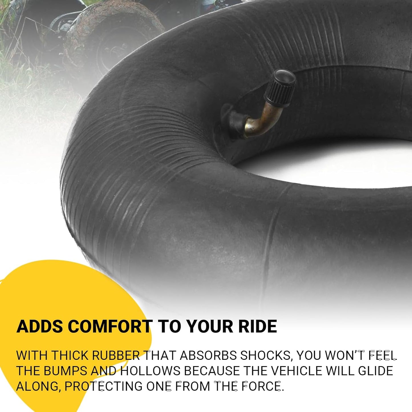 AR-PRO 4.10/3.50-5 Heavy Duty Replacement Inner Tube with TR-87 Bent Valve Stem (2-Pack) - for Wheelbarrows, Mowers, Hand Trucks and More