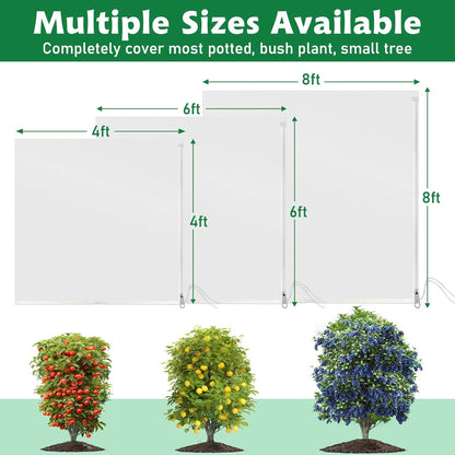 OZMI Bird Netting for Garden Blueberry Bushes Fruit Tree Netting Cover 4 x 4 FT, 2 Pack Plant Protection Mesh Bags with Zipper, Shrubs Bush Tomato Strawberry Berry Barrier Protectors Net