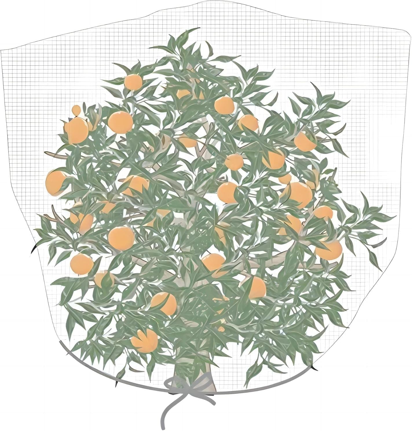 Agfabric Bird Netting 26" Hx30 W Garden Netting Insect Pest Barrier,Plant Cover Fruit Tree Netting Mesh Protection Bag with Drawstring,White