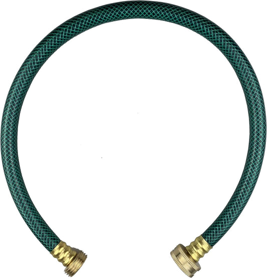 PVC Garden Hose 1/2 Inch Green Heavy Duty Water Hose with Solid Brass Fittings,No Leaking, Flexible,for outdoors,Lawns,Patio (2 FT, Green, Brass Fittings)
