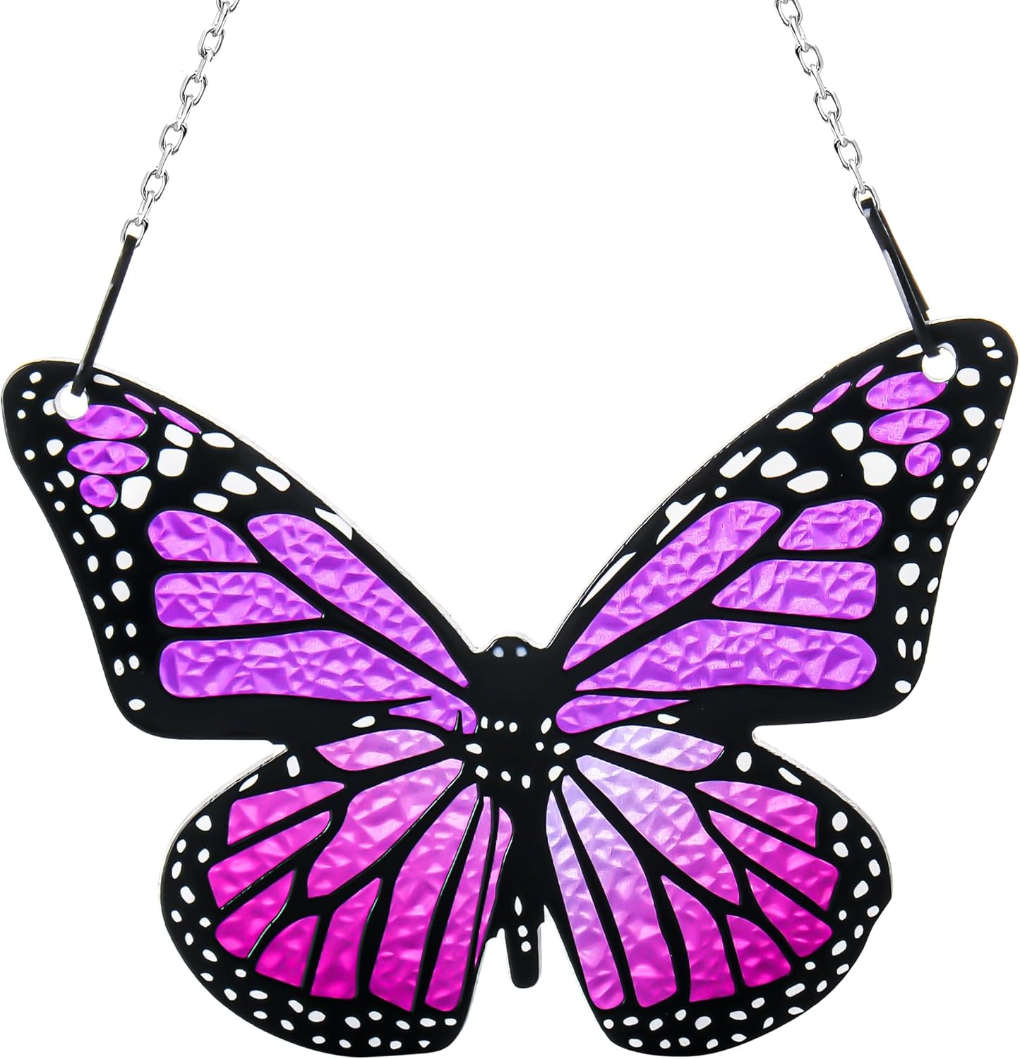 Butterfly Stained Glass Window Hanging Purple Butterfly Suncatcher, Butterfly Ornaments Gift for Mom, Women, Mother's Day