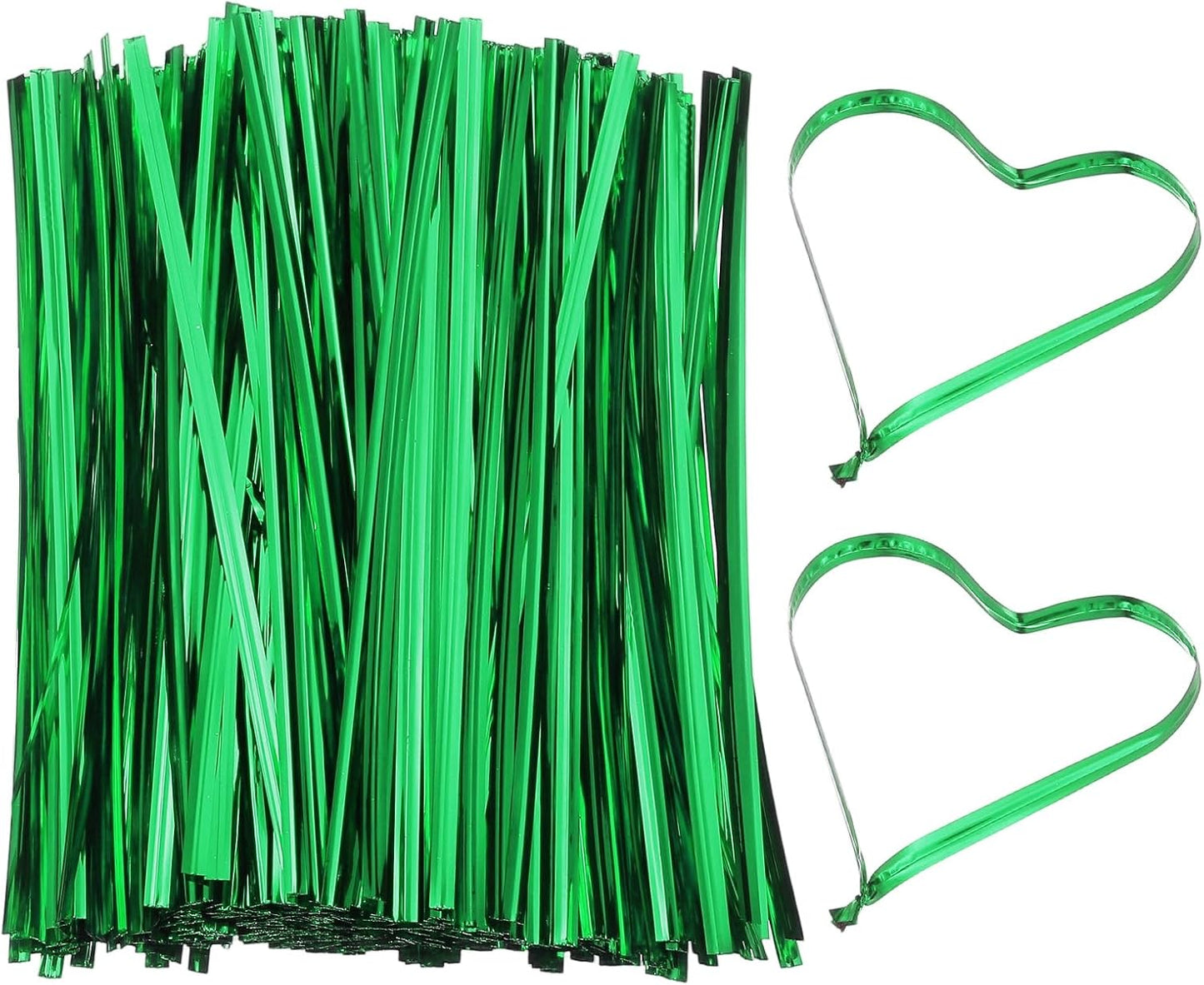 PATIKIL Bag Twist Ties 6 Inch, 800 Pcs Metallic Bread Ties for Treat Plastic Bags Gift Wrapping Candy Coffee Bag Plant Party Cake Favor, Green