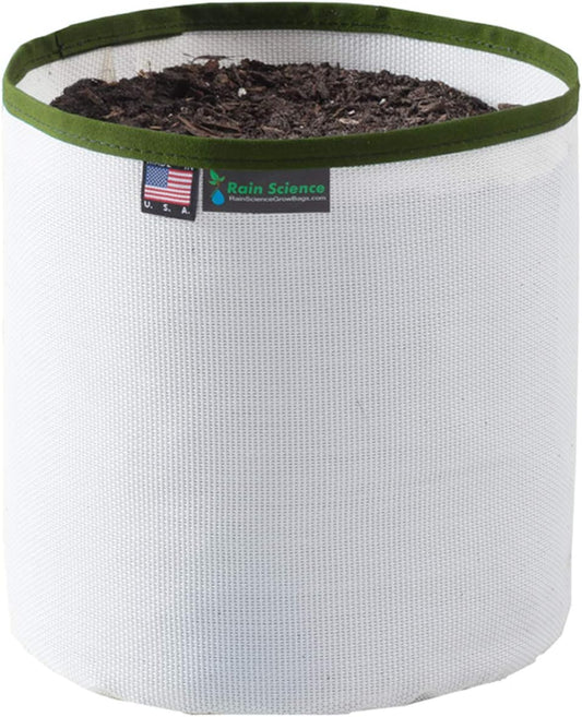 Grow Bag 3 Gallon, Planting Pots - Colorful Plant Grow Bags Pots Gardening Vegetable - Air Pruning Mesh Fabric Plant Container - (White/ODGreen)