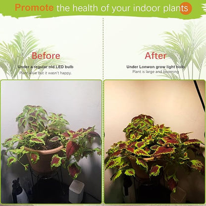 LED Grow Lights for Indoor Plants Full Spectrum Grow Light Bulbs for Plant Lights for Indoor Growing, Grow Light Bulb for Indoor Plant Light Bulb for Regular Lamp, E26 Grow Bulb, Pack of 1