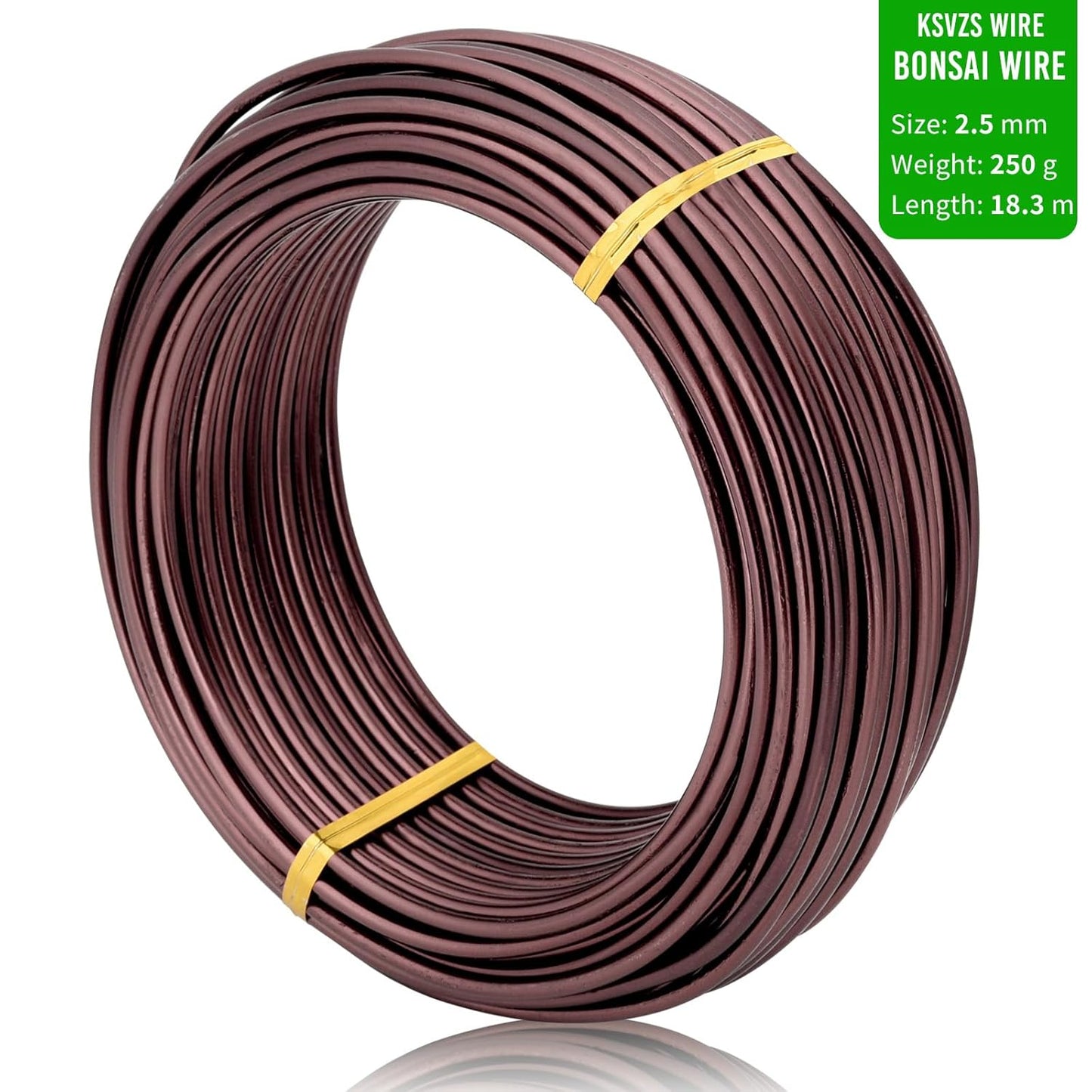 Bronze-2.5-Anodized Aluminum Bonsai Training Wire 250g Large Roll,Many Size to Choose,KSVZS Bendable Metal Wire for Crafts,Sculpting,Armature and Daily Use,Necessities for Family