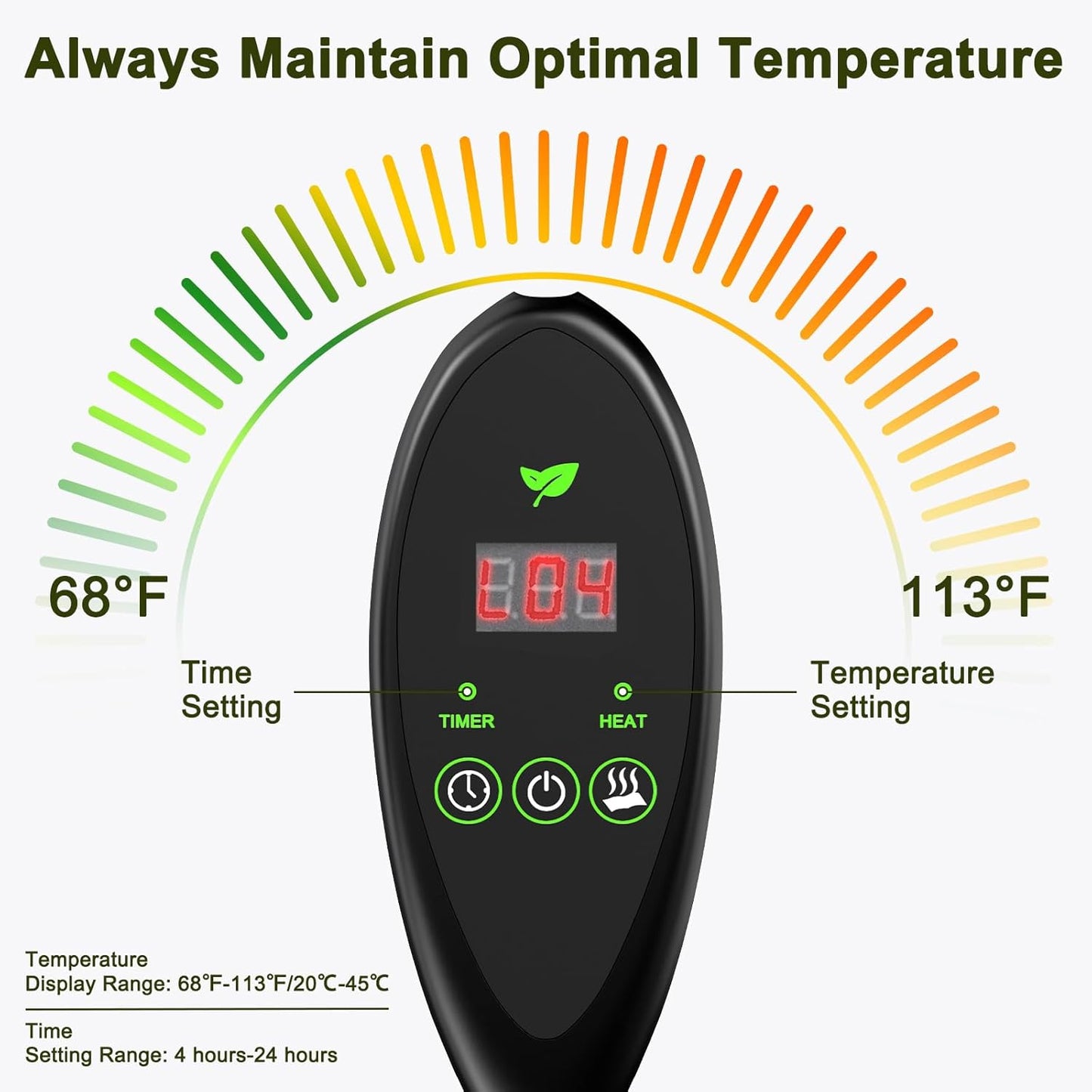 20"x 20" Seedling Heat Mat with Digital Thermostat Controller, Waterproof Plant Heating Mat Pad for Seed Plants Starter/Warm Hydroponic/Grass/Reptile/Sourdough/Indoor Growing
