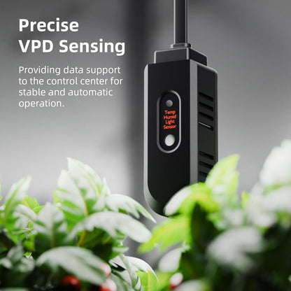 Spider Farmer GGS AC5 Power Strip Kits, 5 AC Smart APP-Based Controls Outlets, 3 in 1 Soil Sensor, Temp Humid Light Sensor, for Indoor Grow Tent and Room