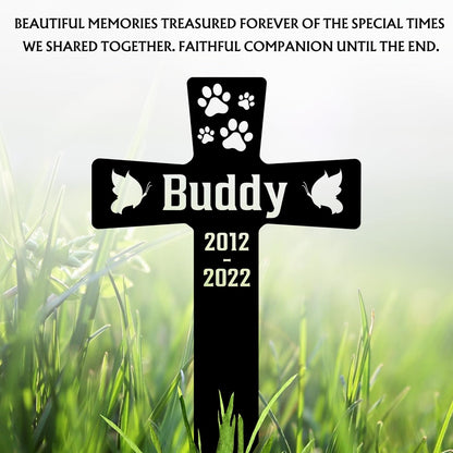 Cat Grave Marker Outdoor | Custom Pet Memorial Headstone | Personalized Cat Tombstone for Garden or Cemetery | Elegant and Durable Design, Multiple Size and Color Choices