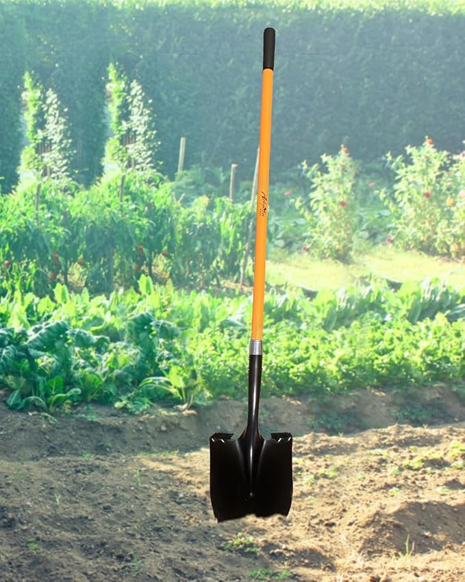 Ashman HeavyDuty Digging Shovel (6 Pack) 47-Inch Lond Handle with Trenching Blade and durable Handle - Ideal for Garden, Landscaping, Construction, Masonry - Perfect for Digging Soil, Dirt, and Gravel