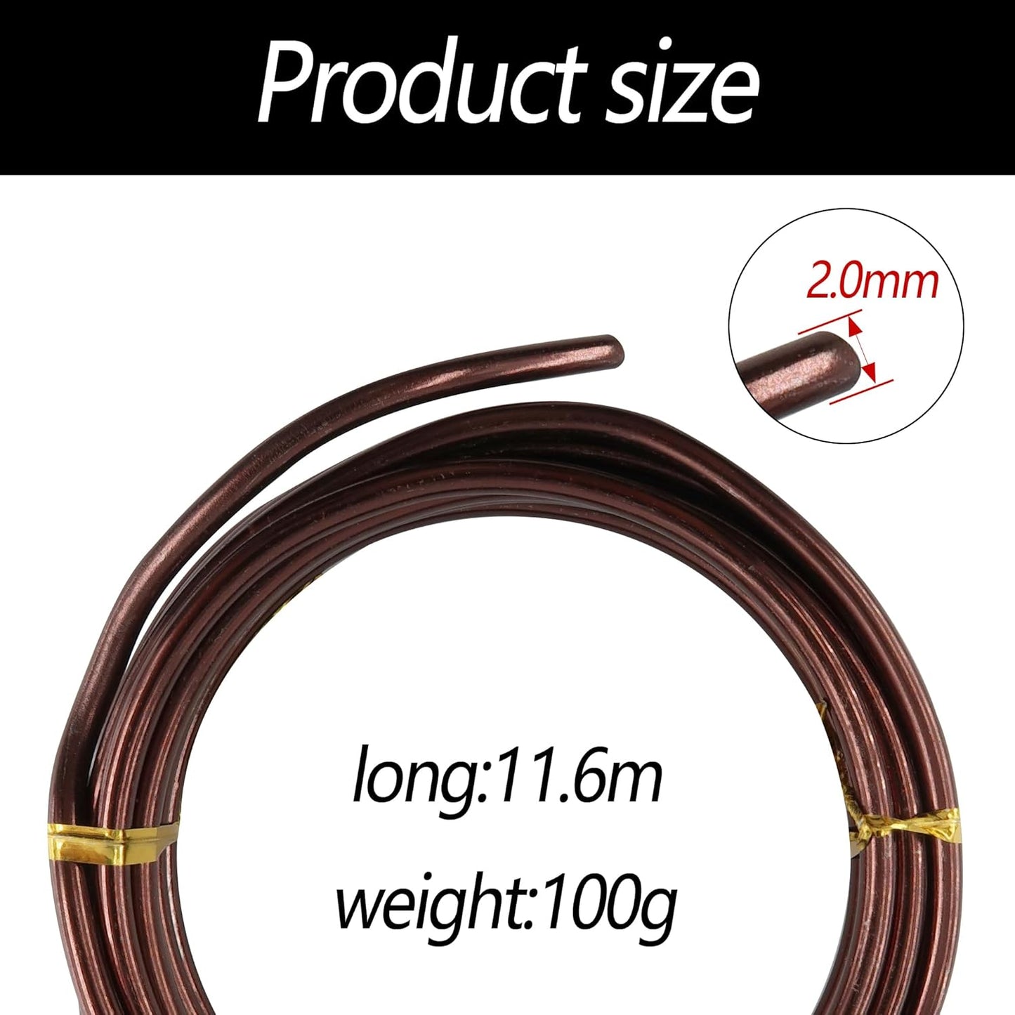 2 Rolls 2mm Bonsai Training Wire, Aluminum Training Wire for Holding Bonsai Branches Small Trunks, Brown