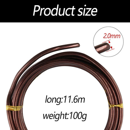 2 Rolls 2mm Bonsai Training Wire, Aluminum Training Wire for Holding Bonsai Branches Small Trunks, Brown