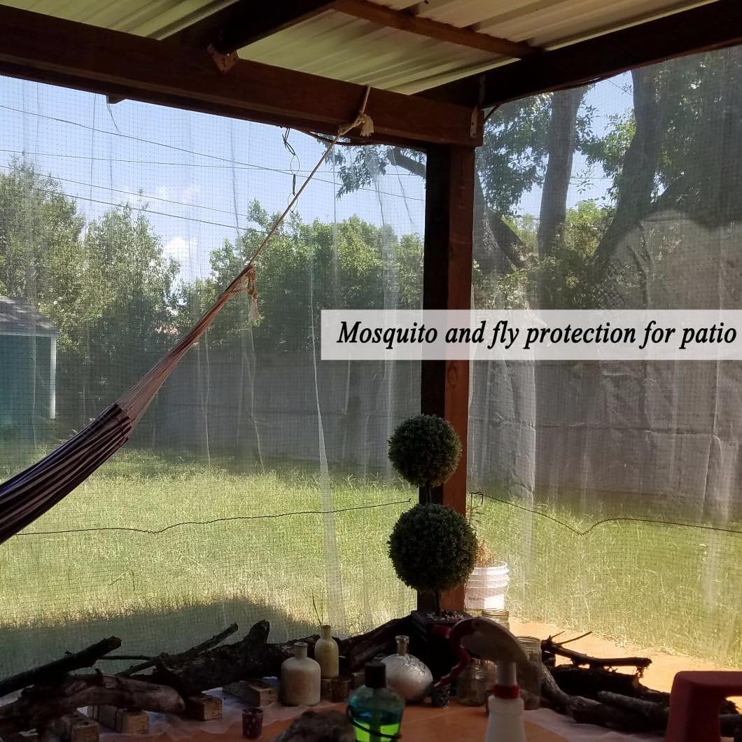 6.5X10Ft Garden Netting Pest Barrier Protect Rasied Bed, Greenhouse, Vegetables, Blueberry, Strawberry, Fruit Trees, Fine Mesh Mosquito Netting for Patio Against Insect Bug Flies Gnats Birds