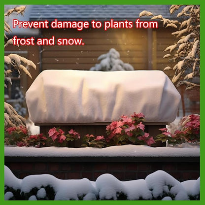 Plant Frost Cover, Rectangular Planter Plant Winter Frost Blanket, Plant Frost Tree Cover Bag with Zip Drawstring, Reusable Frost Fabric for Outdoor Plants 2 Pack (68.8x17.7x15.7INCH)