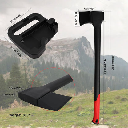 Camping Hatchet 28 Inch,Survival Hatchet Tactical for Wood Chopping and Kindling,Hatchet Axewith V Grind Blade, Lightweight Nylon Fiber Handle,for Outdoor Survival, Gardening, Hiking(M)