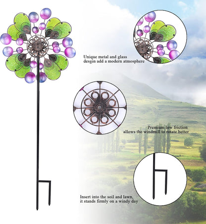 MUMTOP Wind Spinners for Yard Garden - Kinetic Yard Art Wind Spinners for Lawn Patio and Outdoor Decoration