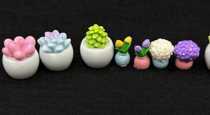 Geiomoo Miniature Resin Set, Mixed Garden Mini Fish Tank Accessories for Landscape Home DIY Crafts Decors (10 Pcs)