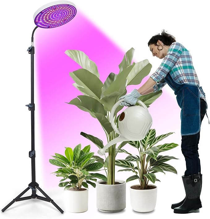 Grow Light with Stand,288 LEDs Full Spectrum Plant Light for Indoor Plants,Tripod Standing Grow Lights for Indoor Plants,3 Modes Floor Grow Plant Lamp for Plants Greenhouse Veg Bloom Light
