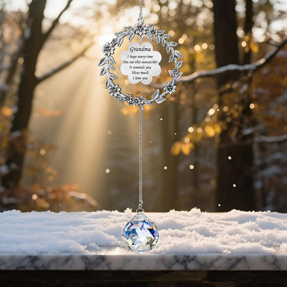 Gifts for Grandma, Birthday Valentines Day for Grandma from Grandkids, Sun Catcher for Christmas Birthday Mothers Day Thanksgiving