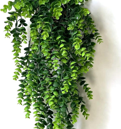 4 Pack Artificial Eucalyptus Leaf Rattan Fake Hanging Plant Faux Greenary Vine Outdoor UV Resistant Plastic Plants for Wedding Party Home Decor