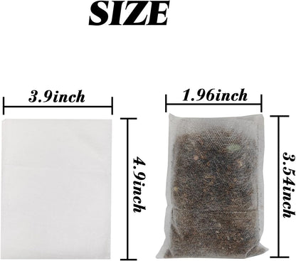 TIHOOD 300PCS 3.9"x4.7" Plant Nursery Bags,Non-Woven Plant Seeding Grow Bags, Vegetables Fabric Seedling Bag Pots Planting Transplant Grow Pouch Home Garden Supply White