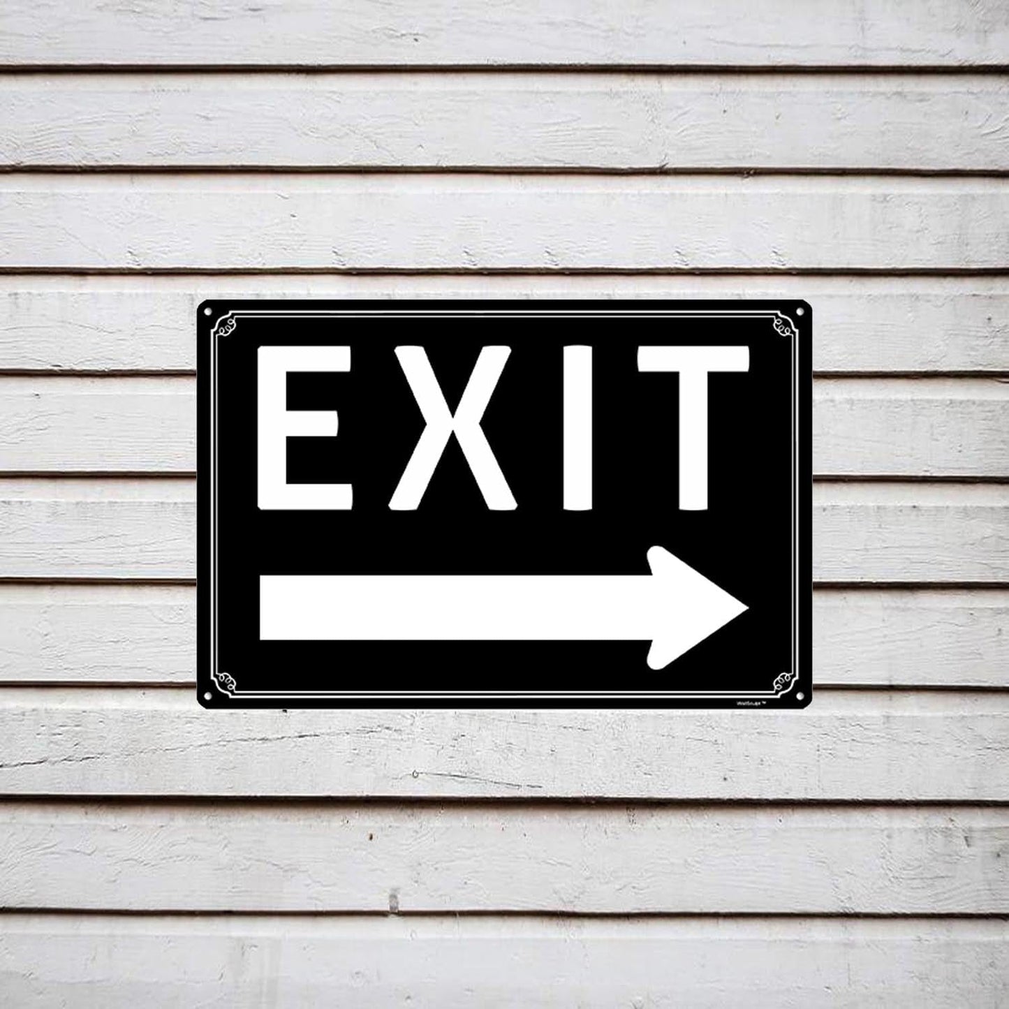 12x16" Exit Sign With Left Arrow - High-Intensity Aluminum Parking Lot Sign, Weatherproof & Fade-Resistant, Ideal for Outdoor & Indoor Use - Curbside Sign(horizontal version)