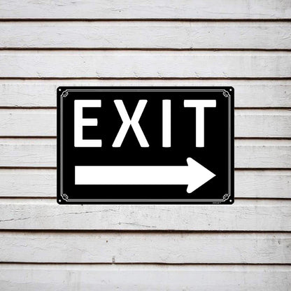 12x16" Exit Sign With Left Arrow - High-Intensity Aluminum Parking Lot Sign, Weatherproof & Fade-Resistant, Ideal for Outdoor & Indoor Use - Curbside Sign(horizontal version)