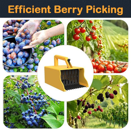 Blueberry Picker Tool with Comb,Berry Picker Rake with Metal Comb and Ergonomic Handle,Scoop Harvesting Tool for Blueberries Lingonberries Huckleberries Household Farm Supplies