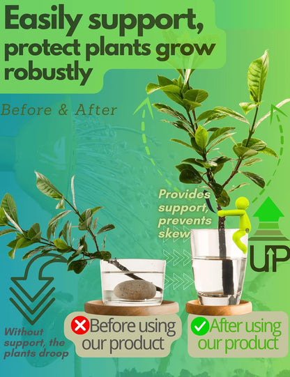 Plant Propagation Buddy - Cute Plant Support for Sprouts, Stems, and Cuttings; 6PCS Leaf Friend Plant Stem Support；Fun and Decorative Indoor Accessories; Ideal Gifts for Plant Lovers