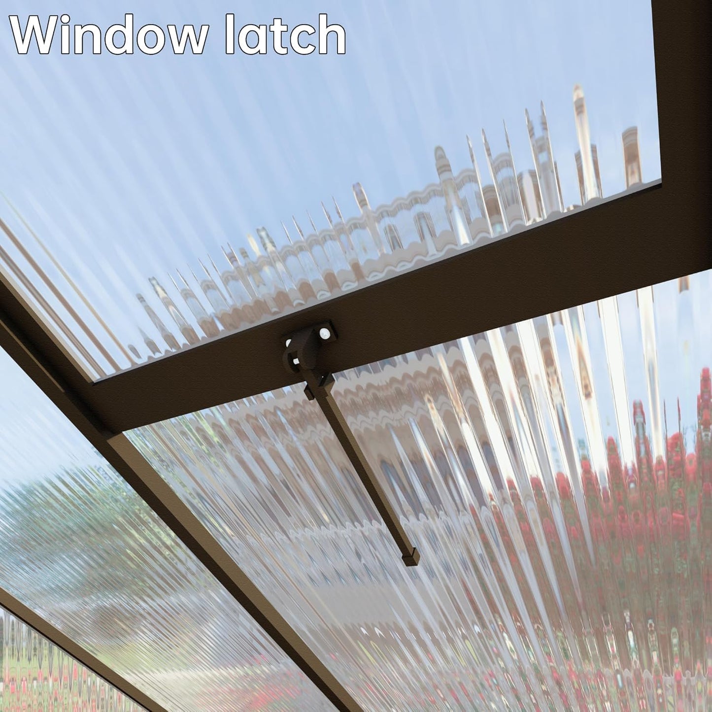 CQZY 6x4 FT Greenhouse for Outdoors, Polycarbonate Greenhouse with Quick Setup Structure and Roof Vent, Aluminum Large Walk-in Green House for Outside Garden Backyard, Dark Gray