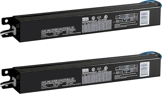 OHLECTRIC 2 Pack - Replacement for Keystone KTEB-232-UV-IS-L-P 2 Lamp T8 Electronic Fluorescent Ballast with Low Light Output | 120-277V Input with Instant Start Operation | 0.78 Ballast Factor