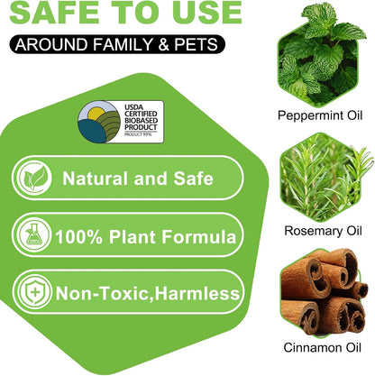 BugBarrier's Extra-Strength Mouse Repellent Deterrent Pouches, USDA 99% Biobased, Peppermint & Rosemary Oils Repel Mice Nesting in Car, RV, Boat, Garage, Shed, Cabin Made in The USA (Pack of 12)