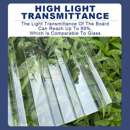 Transparent Plastic Sheets,Outdoor Sunshade Canopy Panels,Greenhouse Board,Sturdy Panel,for Outdoor Shed Board.(35.43x157.48in)