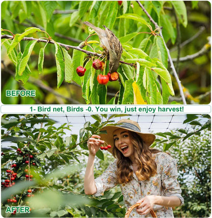 Deer Netting Fence, 8ft x 100ft Bird Netting Heavy Duty Garden Netting for Garden Protection Fruit Trees Vegetable Plants Against Birds, Deer and Other Animals